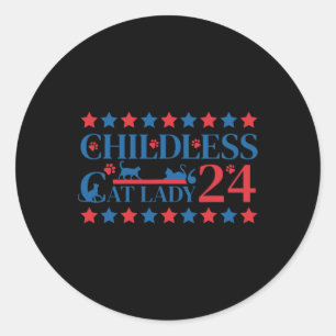 Childless Cat Lady 4 Classic Round Sticker