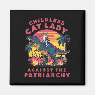 Childless Cat Lady Against The Patriarchy Cat Ridi Magnet
