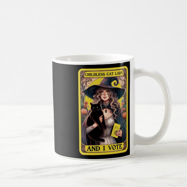 Childless Cat Lady And I Vote  Coffee Mug (Right)