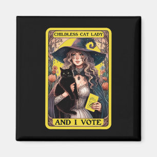 Childless Cat Lady And I Vote Magnet