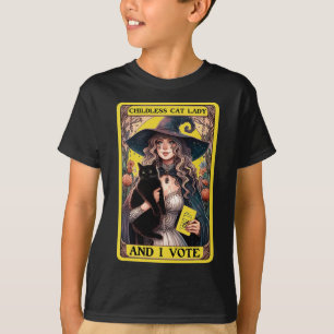 Childless Cat Lady And I Vote T-Shirt
