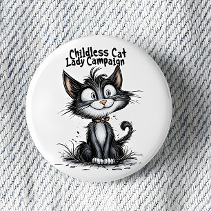 Childless Cat Lady Campaign 3 Cm Round Badge