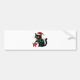 Childless Cat Lady Christmas Kamala Trump  Bumper Sticker