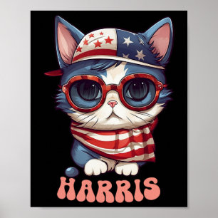 Childless Cat Lady For Kamala Harris Cat Ladies Fo Poster