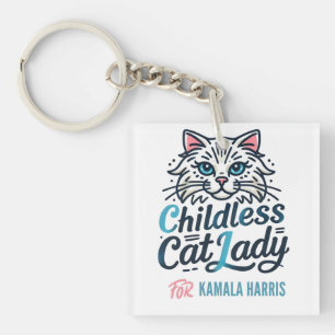 Childless cat lady for Kamala Harris Key Ring