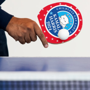 Childless Cat Lady for Kamala Harris Ping Pong Paddle