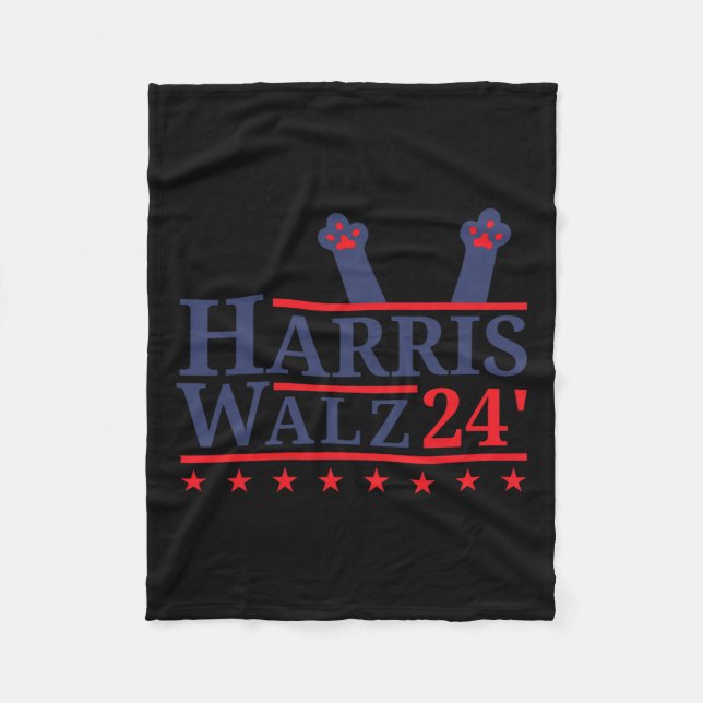 Childless Cat Lady For Kamala Harris Tim Wheimer 2 Fleece Blanket (Front)