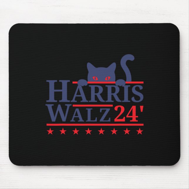 Childless Cat Lady For Kamala Harris Tim Wheimer 2 Mouse Pad (Front)
