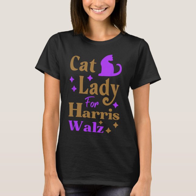 Childless Cat Lady For Kamala Harris Tim Wheimer W T-Shirt (Front)