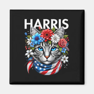Childless Cat Lady For President 2024 Funny Gifts Magnet