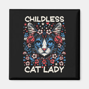 Childless Cat Lady Funny Cat Lover 4 Magnet