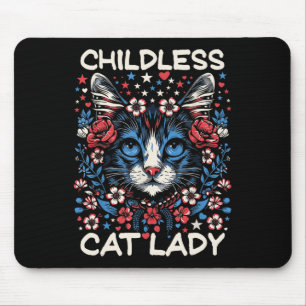 Childless Cat Lady Funny Cat Lover 4 Mouse Pad