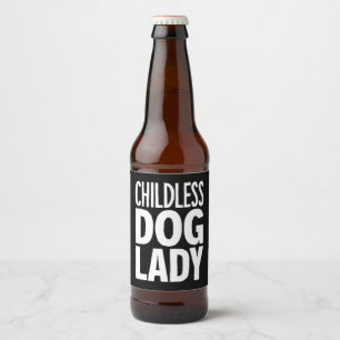 Childless Cat Lady Funny Vote 2024 Beer Bottle Label