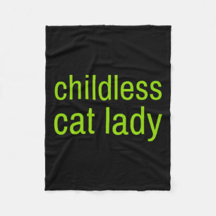 Childless Cat Lady Funny Vote 2024 Madam President Fleece Blanket