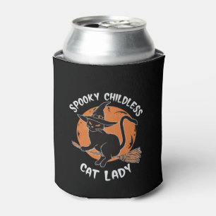 Childless Cat Lady Halloween Spooky Witch Election Can Cooler