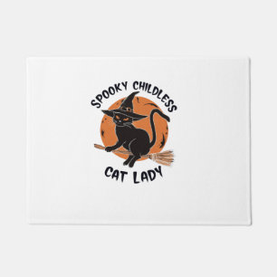 Childless Cat Lady Halloween Spooky Witch Election Doormat