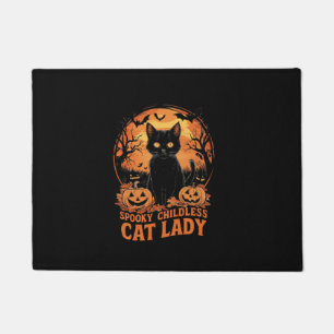Childless Cat Lady Halloween Spooky Witch Election Doormat
