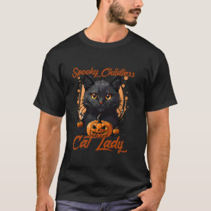 Childless Cat Lady Halloween Spooky Witch Election T-Shirt