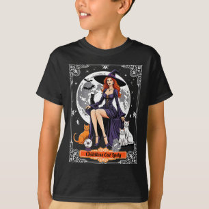 Childless Cat Lady Halloween Witch Cats Witchy Spo T-Shirt
