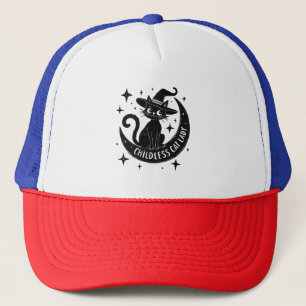 Childless Cat Lady Harris Walz Halloween Pastel Trucker Hat