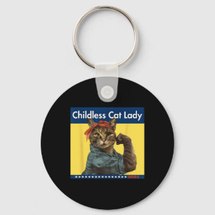 Childless Cat Lady Is Voting Election 2024 Usa  Key Ring