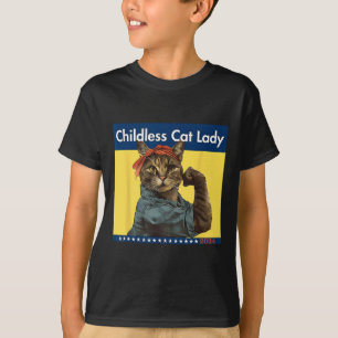 Childless Cat Lady Is Voting Election 2024 Usa  T-Shirt