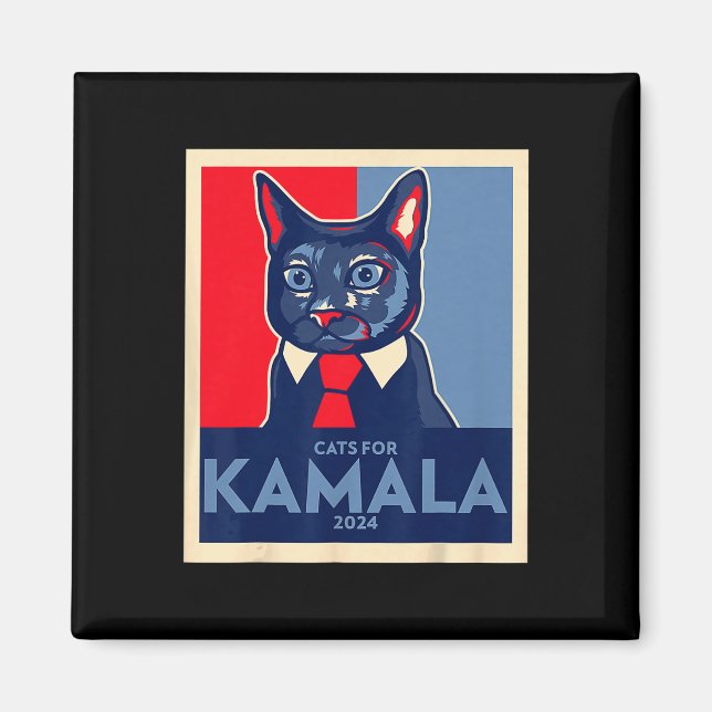 Childless Cat Lady Is Voting Kamala Harris 2024 1  Magnet (Front)
