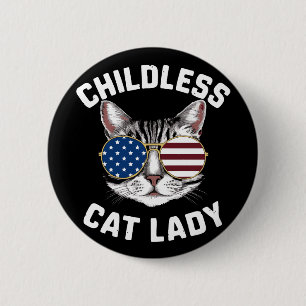 Childless Cat Lady Kamala Harris 2024 6 Cm Round Badge