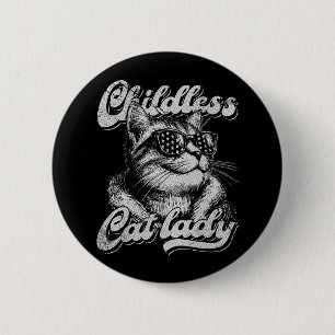 Childless Cat Lady Kamala Harris 2024 6 Cm Round Badge