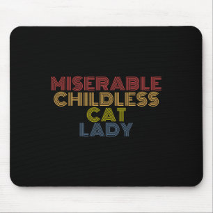 Childless Cat Lady Retro Vintage  Mouse Pad