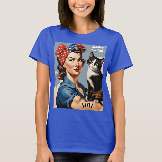 Childless Cat Lady - Rosie Tee (Front)