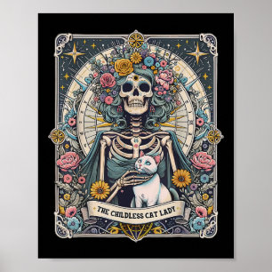 Childless Cat Lady Tarot Card Poster