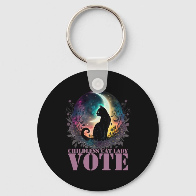 Childless Cat Lady Vote  Key Ring (Front)