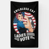 Childless Cat Lady Vote Vintage Rosie The Rivete