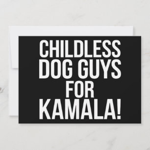 Childless Dog Guys for Kamala 2024 Vote Harris Invitation