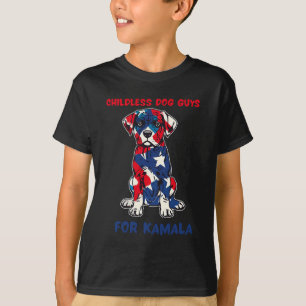Childless Dog Guys For Kamala Harris 2024  T-Shirt