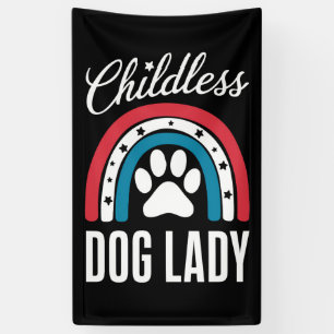 Childless Dog Lady Election Vote 2024 Rainbow USA Banner