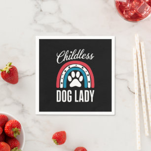 Childless Dog Lady Election Vote 2024 Rainbow USA Napkin
