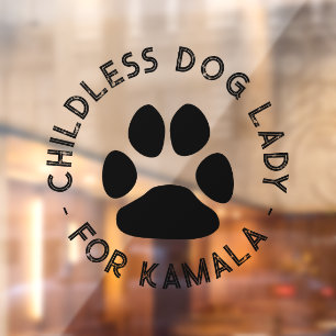 Childless dog Lady for kamala funny black dog paw