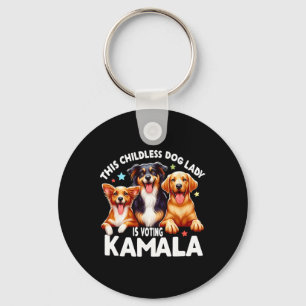 Childless Dog Lady Is Voting Kamala Dog Lady Dog L Key Ring