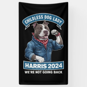 Childless Dog Lady is Voting Kamala Election 2024 Banner