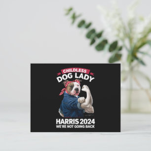 Childless Dog Lady Is Voting Kamala Election 2024 Postcard