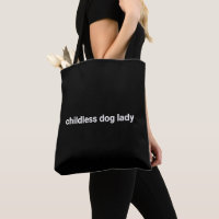 Childless dog lady minimalist modern funny black