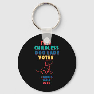 Childless Dog Lady Votes Kamala - Harris WAlzheime Key Ring