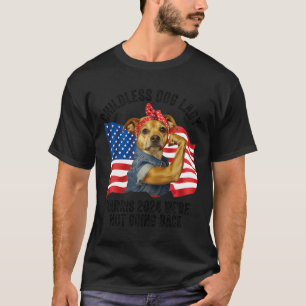 Childless Dog Mum 2024 Kamala Harris Funny Voting T-Shirt