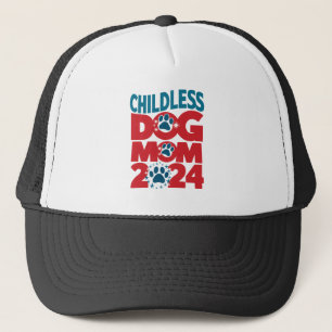 Childless Dog Mum Dog Lady Voting Patriotic Dog  Trucker Hat