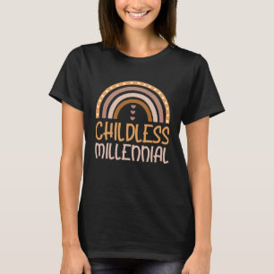Childless Millennial Trendy Bohemian Rainbow Boho T-Shirt