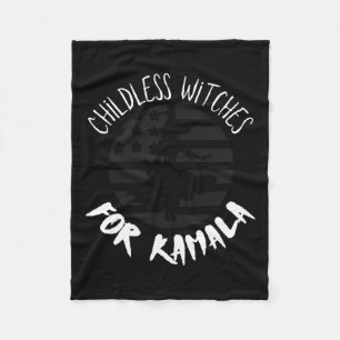 Childless Witches For Kamala Flag Halloween - Vote Fleece Blanket