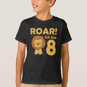 Children 8th Birthday Leo 8 Years Old Am Eight T-Shirt