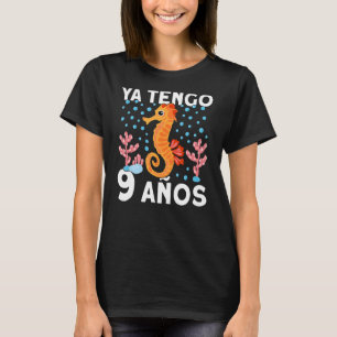 Children 9 Birthday Seahorse Dino I already have 9 T-Shirt